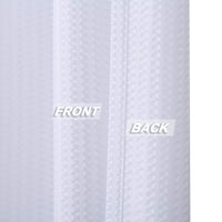 Rideau de douche extra long Garvee en microfibre déperlante blanche 72 x 96 pouces (183 x 244 cm) - Salle de bain