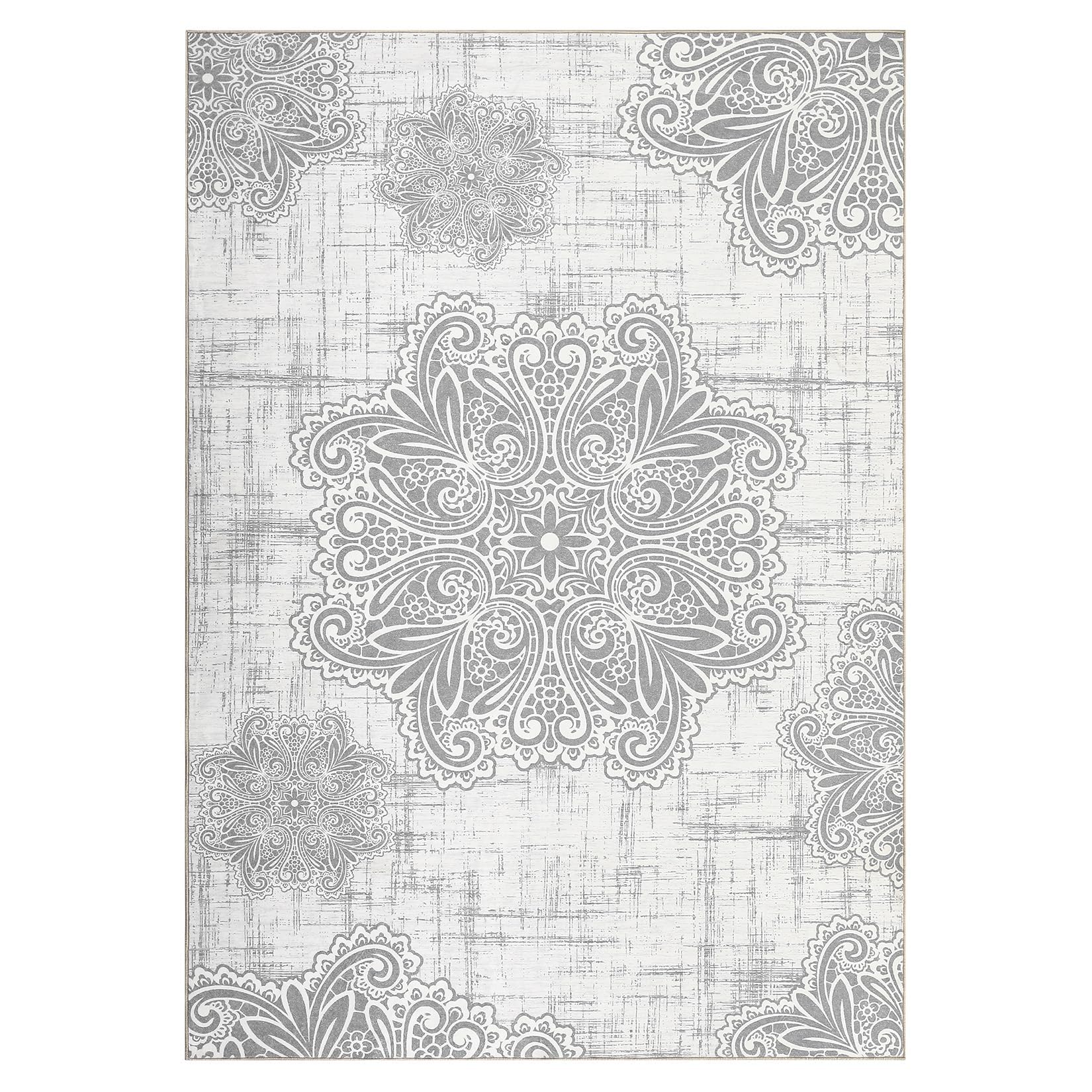 Tapis de couloir Garvee ultra-doux antidérapant style bohème pour cuisine et chambre, 80 x 150 cm, beige, lavable en machine, facile d'entretien