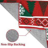 Tapis de Noël bohème Garvee grand format, lavable en machine, motif sapin de Noël et renne, matière douce, antidérapant, 160 x 230 cm, salon et chambre