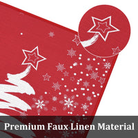 Garvee Kerst Keukenmat Set 2 pièces Vlas Kerstboom Design antidérapant 40x60cm + 40x120cm Badkamer & Keuken Decor