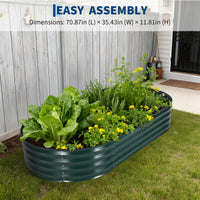 Jardinière surélevée en métal robuste Garvee avec cadre renforcé et filet de protection contre les oiseaux, pour jardin et terrasse, ouverte, résistante aux intempéries et durable.