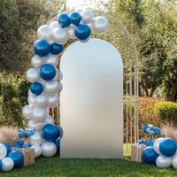 Garvee - Arche de mariage ronde de 2,2 m (7,2 pi) - Toile de fond extensible en spandex, pailletée, élastique et réutilisable - Idéale pour les fêtes, les cérémonies et les baby showers.