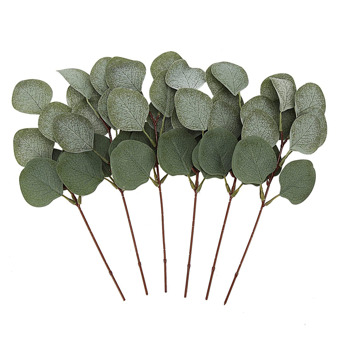 Garvee Lot de 6 branches et feuilles d'eucalyptus artificielles vertes pour décoration de mariage, fête, décoration de table, jardin, 29 cm