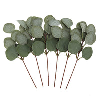 Garvee Lot de 6 branches et feuilles d'eucalyptus artificielles vertes pour décoration de mariage, fête, décoration de table, jardin, 29 cm