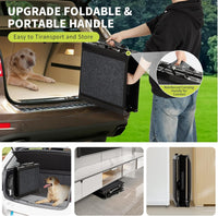 Garvee Rampe pliable pour chien en aluminium 180 x 43 cm, antidérapante, supporte jusqu’à 120 kg, idéale voiture, canapé, lit et chiens âgés.