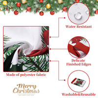 Nappe ronde Garvee Christmas 60 pouces à motif de feuilles, en polyester imperméable et résistant à la chaleur, idéale pour la salle à manger et le salon.
