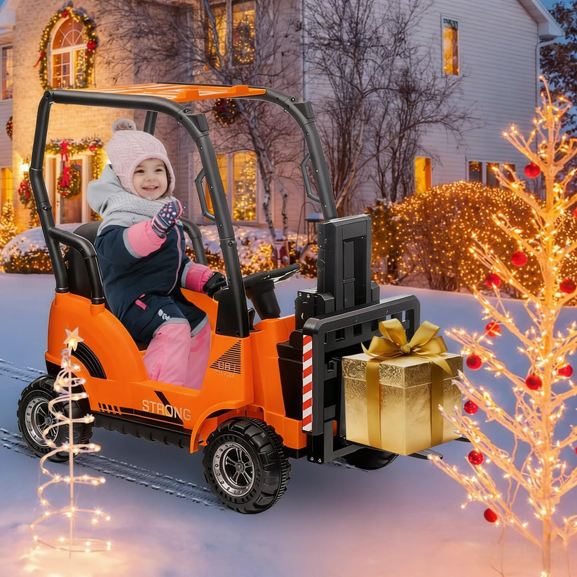 Chariot élévateur électrique enfant cadeau pour passionnés de chantier