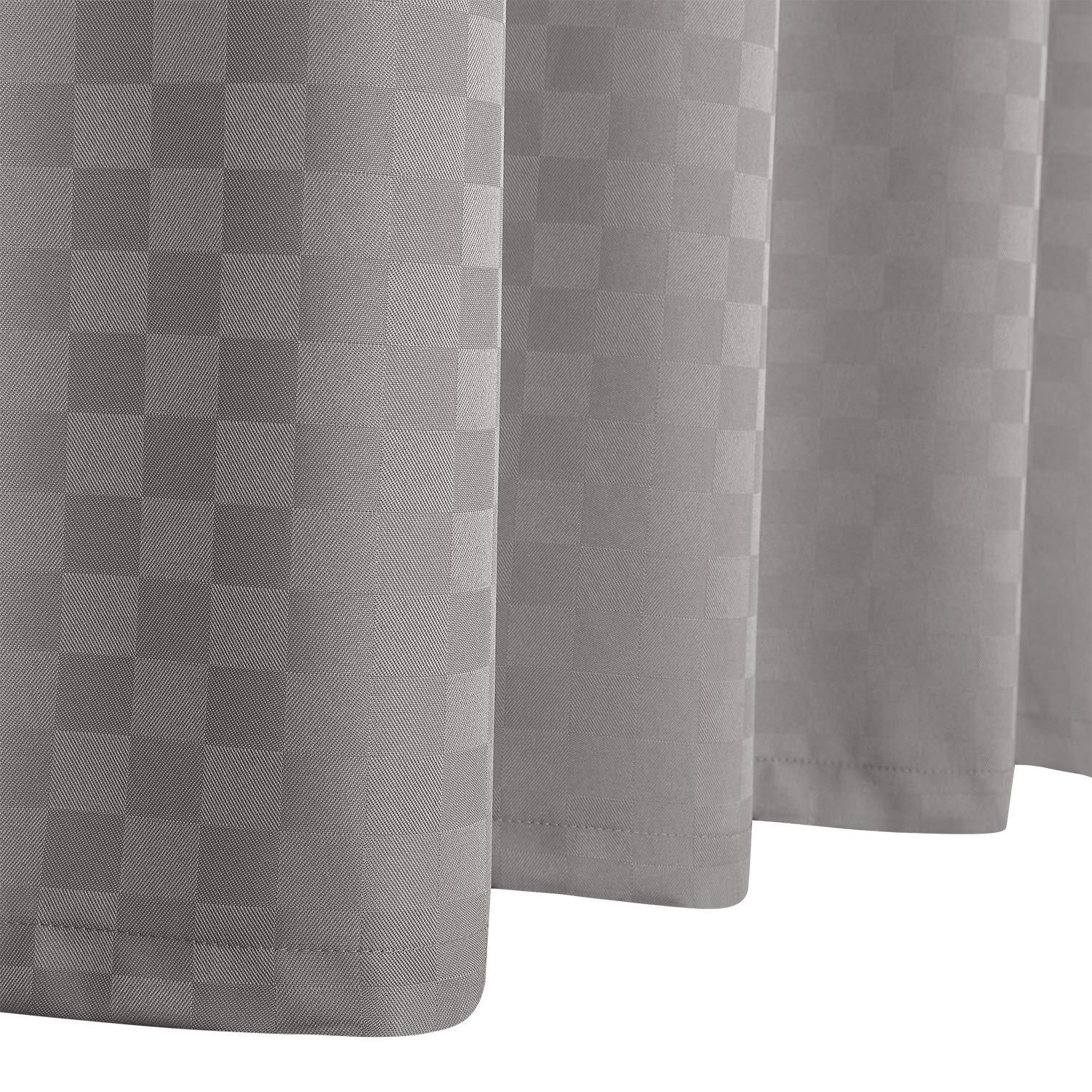 Rideau de douche à carreaux gaufrés Garvee, polyester épais, 183 x 183 cm, gris, décoration de salle de bain de qualité hôtelière