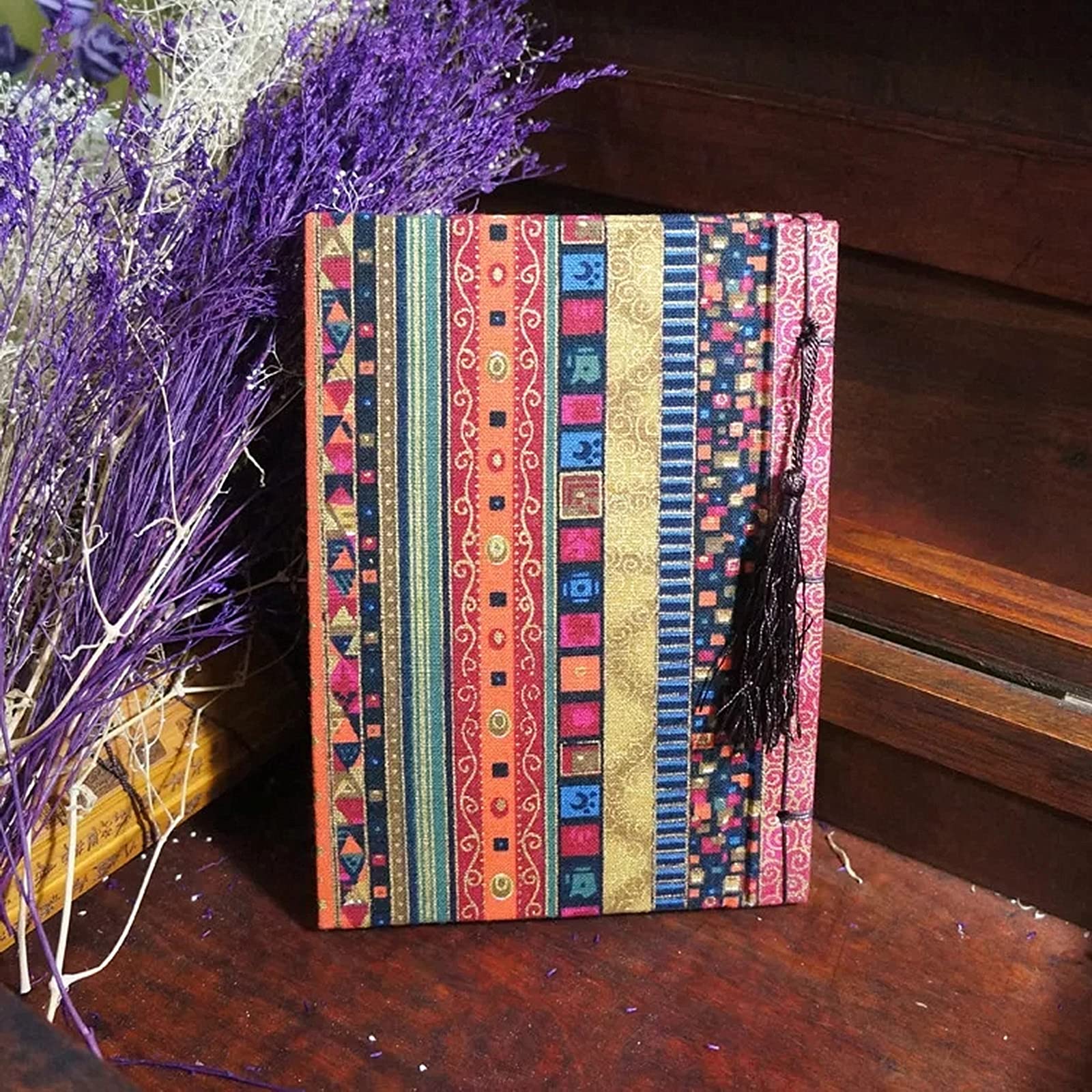 Ensemble de 5 pièces de tissu en coton imprimé Garvee à motifs ethniques, idéal pour le patchwork et la couture, 25 x 20 cm, polyvalent, doux et respirant.