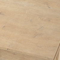 Table basse Garvee grand format avec tiroir, pieds en L, bois, 120 cm de long, salon, étagère ouverte, rangement