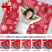 Tapis de couloir Garvee Soft Christmas à motif flocons de neige, lavable et antidérapant, idéal pour l'entrée et la cuisine, 60 x 230 cm, rouge