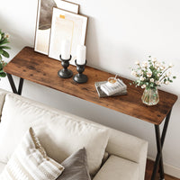 Console Garvee avec étagère, table d'entrée étroite et table de canapé, salon et couloir, design moderne, durable et peu encombrante