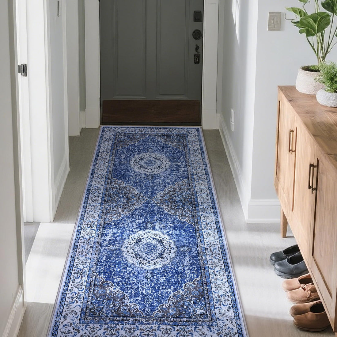 Garvee Teppich Rutschfest Waschbar 80 x 150 cm Boho Vintage Schlafzimmer Badezimmer