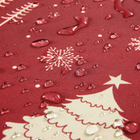 Nappe de Noël ronde GARVEE 152 cm, imperméable et lavable, couleur or, idéale pour les fêtes, la cuisine et la salle à manger. Parfaite pour une décoration festive.