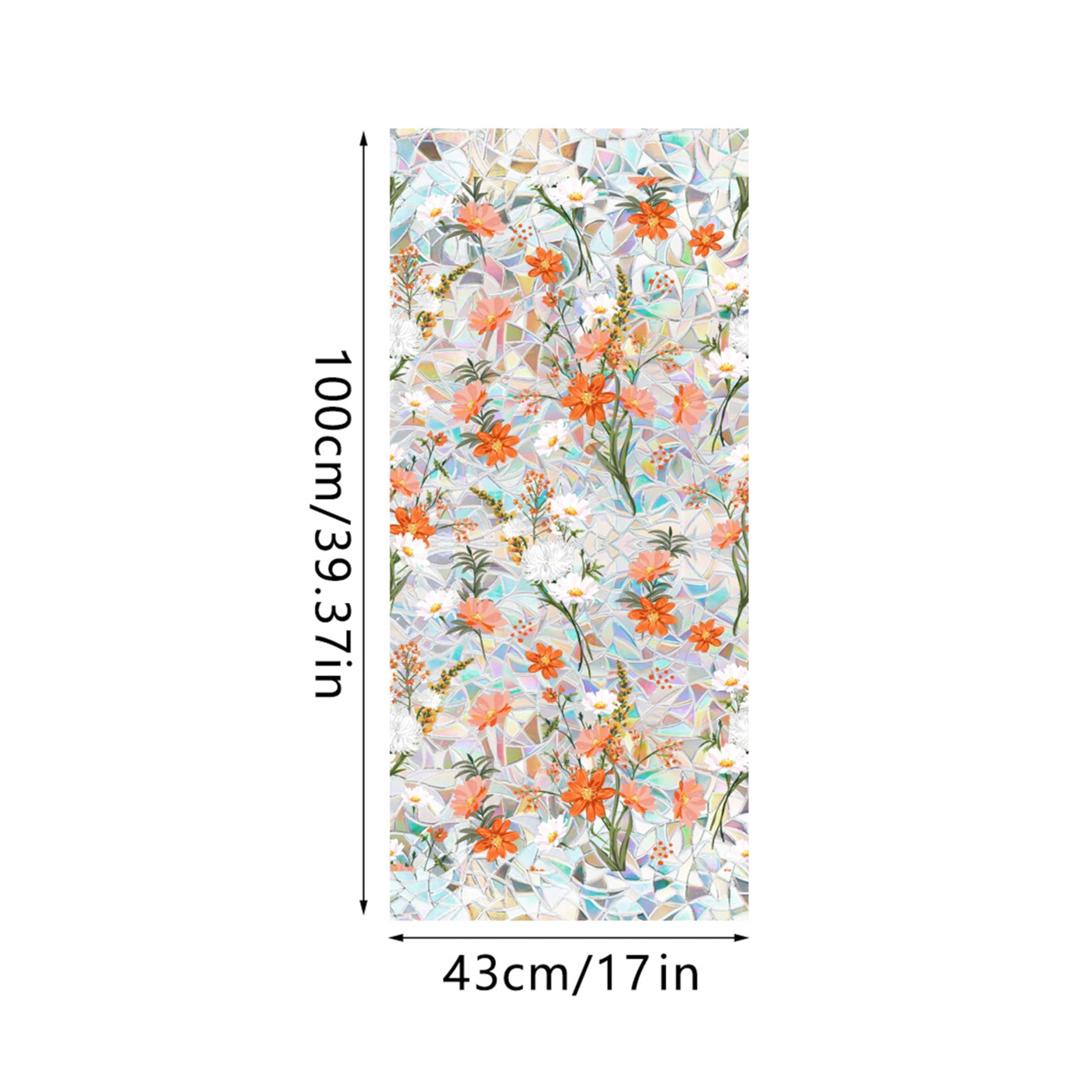 Film pour vitres Garvee 39 x 17 pouces, couleur statique, amovible, pour salle de bain et chambre à coucher.