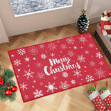 Garvee Tapis de Noël Flocon de Neige Antidérapant Paillasson 50x80 cm Caoutchouc Intérieur Extérieur Cuisine Buanderie - Comme indiqué