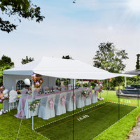 Garvee Tonnelle pliante 3x6 m avec 6 parois amovibles, Oxford 420D imperméable, hauteur réglable, stable avec sacs de sable pour fêtes et événements, bleu
