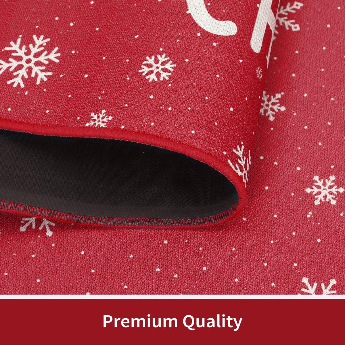 Ensemble de tapis de cuisine Garvee Kerst, 2 pièces, antidérapant, lavable, blanc, imprimé, pour paillasson, couloir, décoration de Noël, 40 x 60 + 40 x 120 cm