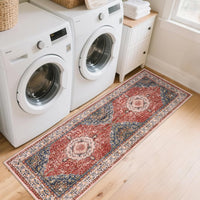 Garvee Boho Vintage Teppich Waschbar Rutschfest für Wohnzimmer & Schlafzimmer