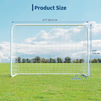 Garvee But de Football Portable pour Enfants et Adultes, Cadre en Acier Galvanisé, Cage d’Entraînement pour Jardin et Extérieur, Rouge