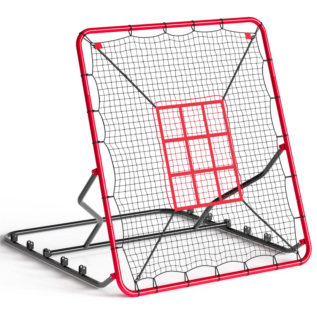 Filet de rebond de baseball Garvee 122 x 137 cm, 5 angles, résistant aux UV, durable et stable pour l'entraînement individuel et sur le terrain.
