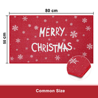 Tapis d'entrée et d'extérieur Garvee Kerst Deurmat avec envers en caoutchouc antidérapant et lavable, décoration de Noël, 50 x 80 cm