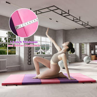 Tapis de gymnastique pliable Garvee 1,2'' en mousse EPE et cuir PU antidérapant, portable, pour le yoga et les arts martiaux, ensemble de 5 pièces