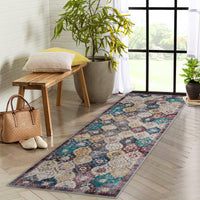 Tapis vintage Garvee grand format 60x180cm, lavable, antidérapant, en polyester doux à poils courts, pour salon ou chambre.