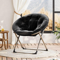 Fauteuil pliant rembourré Garvee, structure en métal, ultra-doux, pliable et robuste, idéal pour la chambre et le jardin.