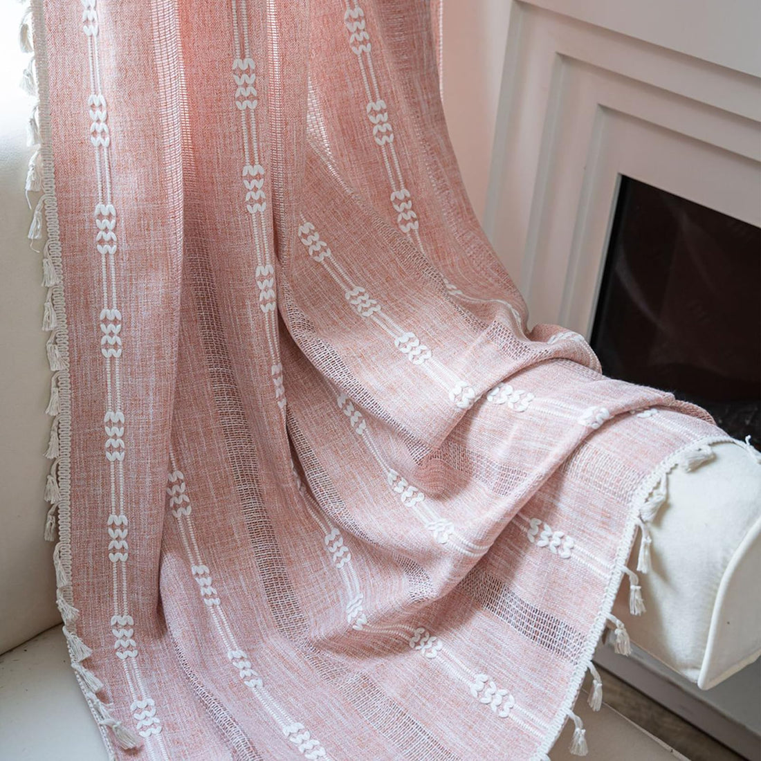 Garvee Toile de fond bow colorée double face pour décoration de mariage, anniversaire, cérémonie, banquet, rose orangé