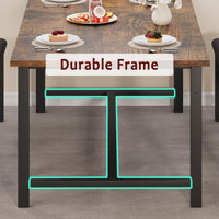 Ensemble table et chaises extensibles Garvee pour 4 à 6 personnes avec protections d'angle et banquettes rembourrées, structure en MDF, piètement en H robuste, gain de place, idéal pour les petites pièces, noir