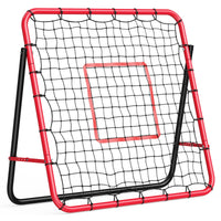 Filet de rebond de football Garvee 113 x 113 cm avec cadre en fer, angle réglable pour jardin et terrain, robuste et facile à monter