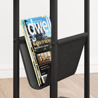 Table d'appoint étroite Garvee pour petits espaces avec rangement, salon, bureau, 45 cm L x 18 cm l x 55 cm H, grise