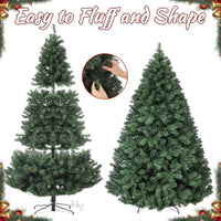 Sapin de Noël Garvee 140 cm pliable avec support fermé - Sapin artificiel réaliste pour la maison, le bureau et la décoration des fêtes