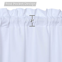 Garvee Lot de 2 rideaux modernes imperméables semi-café à motif gaufré, courts, blancs, 76 x 61 cm, pour petites fenêtres de cuisine