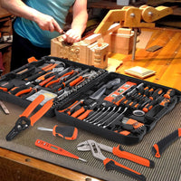 Coffret d'outils Garvee 236 pièces avec cliquet et tournevis pour réparation automobile et bricolage, poignées en acier et TPR, portable, coffret en plastique, 45 cm, noir