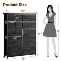Garvee commode à 16 tiroirs en tissu, idéale pour la chambre, la cuisine, le bureau, l'entrée, le salon, le couloir ou la chambre d'enfant