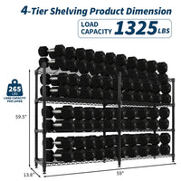 Garvee Étagère métallique 4 niveaux réglables, acier robuste, pour cuisine et garage, 150 × 35 × 151 cm