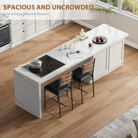 Ensemble de 2 tabourets de bar Garvee, bois et cuir PU, revêtement ergonomique, marron, pour îlot de cuisine et appartement