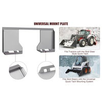 Plaque de montage Garvee pour chargeuse compacte 46 po x 18,5 po – Acier, 3/8 po d'épaisseur pour mini-pelles et engins agricoles