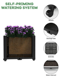Arche de jardin Garvee 86,6 pouces en métal avec jardinière intégrée, résistante aux intempéries et réglable en hauteur, idéale pour les mariages et le jardin (noir).