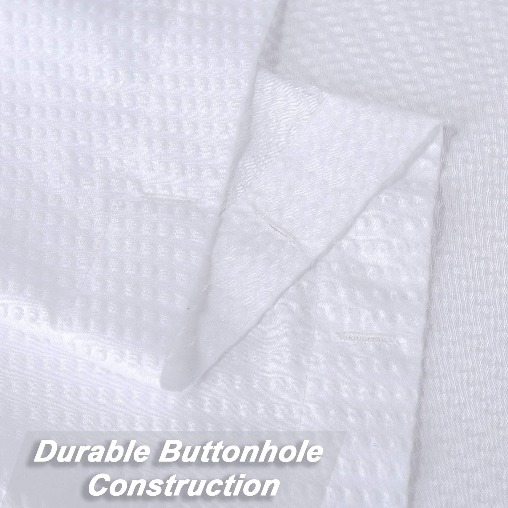 Rideau de douche extra long Garvee en microfibre déperlante blanche 72 x 96 pouces (183 x 244 cm) - Salle de bain