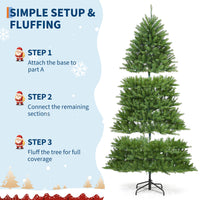 Garvee sapin de Noël artificiel de 270 cm avec 1100 LED, matériau PE/PVC de luxe pour grandes salles et marchés de Noël
