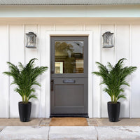 Ensemble de jardinières à arrosage automatique Garvee de 40 cm de haut avec indicateur de niveau d'eau visible pour l'intérieur et la terrasse, noires, robustes et ventilées