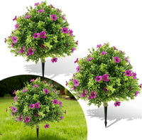Garvee Lot de 2 arbres artificiels d'intérieur de 60 cm, réalistes, sans entretien, pour la maison, le bureau, les mariages, les fêtes, verts et polyvalents