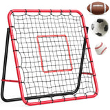 Filet de rebond de football Garvee 113 x 113 cm avec cadre en fer, angle réglable pour jardin et terrain, robuste et facile à monter