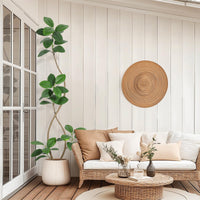 Garvee Ficus Lyrata artificiel 210 cm, pot beige avec pierres, plante réaliste sans entretien, résistant aux UV, maison et bureau