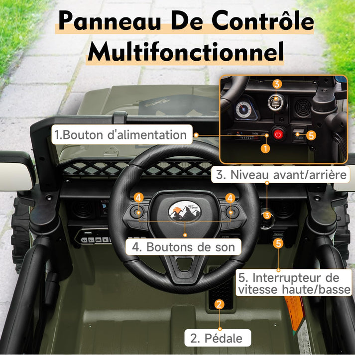 Batterie 12 V et double moteur de 35 W