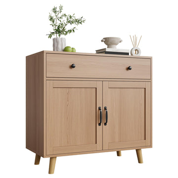 Buffet/meuble de rangement en bois Garvee, spacieux et résistant, design élégant, marron classique