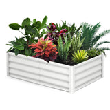 Jardinière surélevée Garvee, en métal, rectangulaire, 180 x 90 x 30 cm, revêtement en poudre antirouille, idéale pour jardin, balcon ou terrasse.